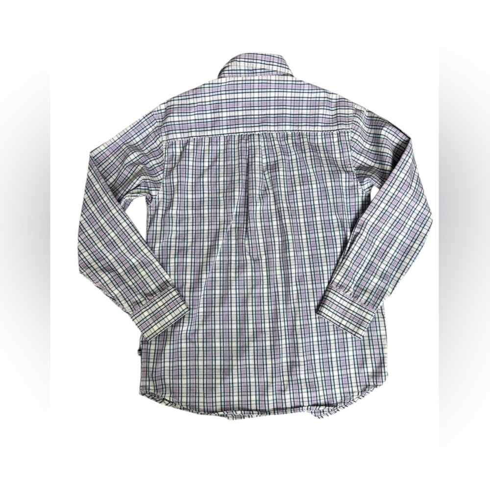 Nautica Boys Button up Dress Shirt in purple and blue size Large 14/16 - Picture 4 of 8